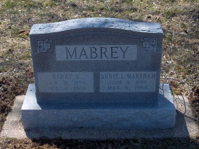 Annie Louise (Markham) Mabrey